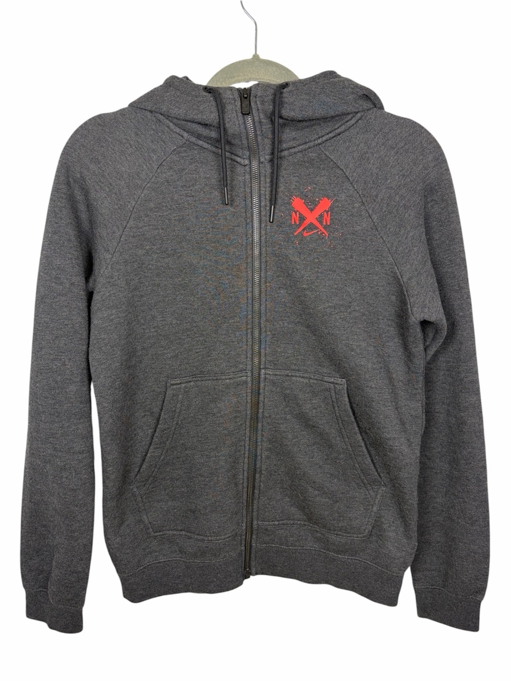 Nike NXN Cross Nationals Full Zip Running Hoodie Gray Red XS